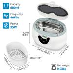 Digital 40KHz Household 600ml Ultrasonic Jelwery watches Dental Eyeware Cleaner