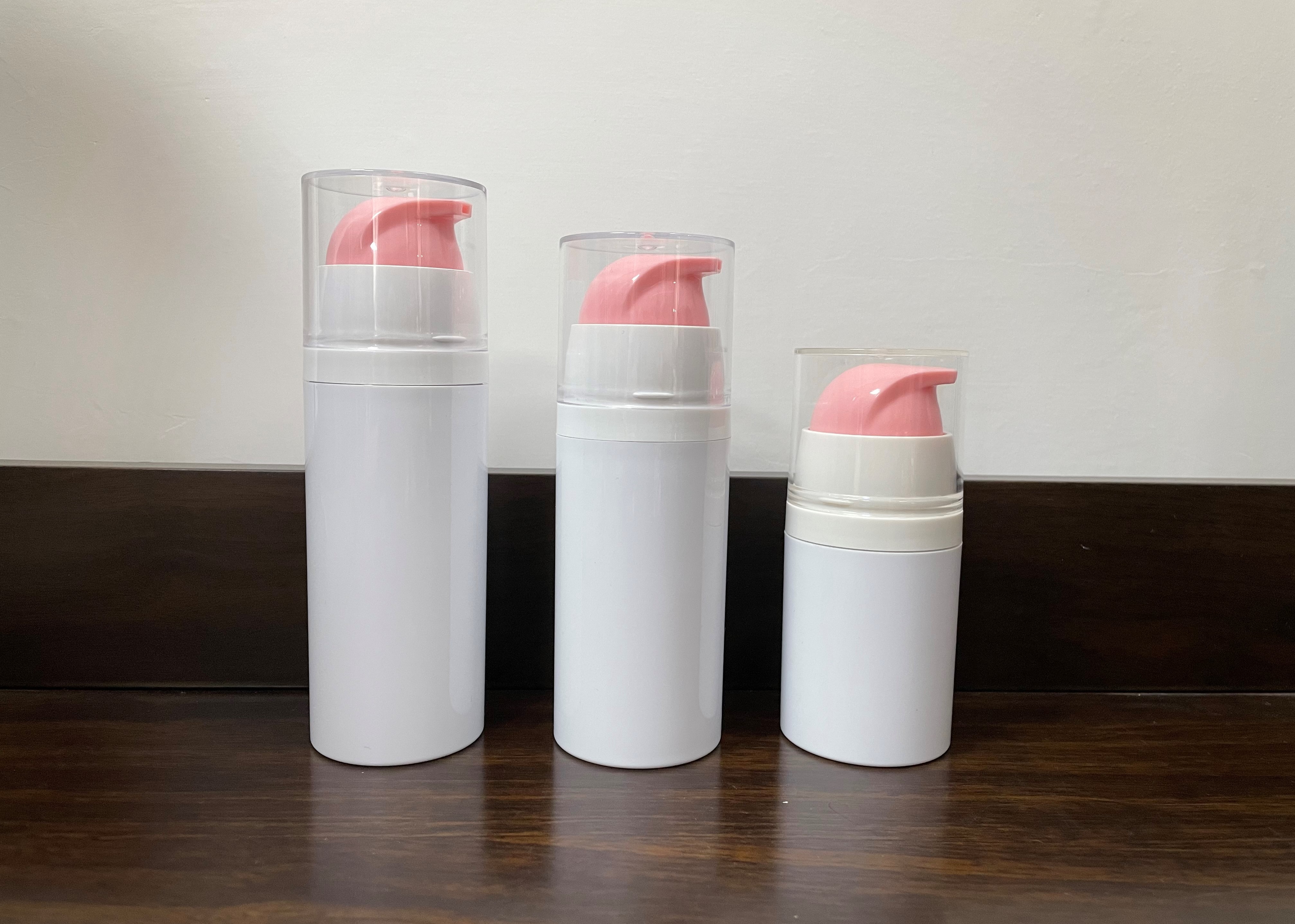 110mm Height Empty Plastic Cosmetic Bottles ABS Airless Cream Jar
