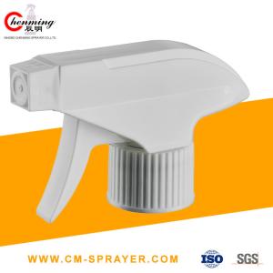 China 28-410 White PP Ratchet Trigger Sprayer Gun PET Bottle Children Protection Safe wholesale