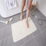 White Waterproof PVC Cushioned Bathtub Mat Extra Long