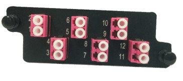 6 Adapter Fiber Optic Patch Panel , LC Multimode Fiber Patch Panel