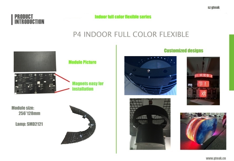 indoor rgb full color customized P2 P3 P4 P5 p6 flexible led display screen panel module price wholesale