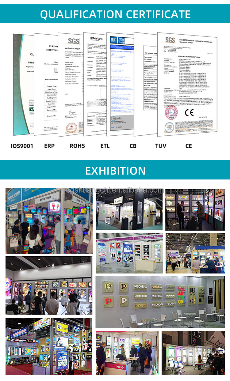 9mm Thickness Aluminum Frame Ultra Slim Light Box for Fast Food Advertising Posters