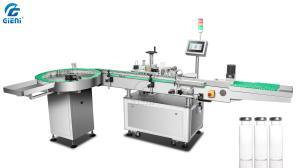 China 2 Head Rotary Lipstick Labeling Machine , 50mm Cosmetic Bottle Labeling Machine wholesale