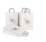 Varnishing Kraft Paper Handbag Recycled Brown Kraft Paper Bag SGS