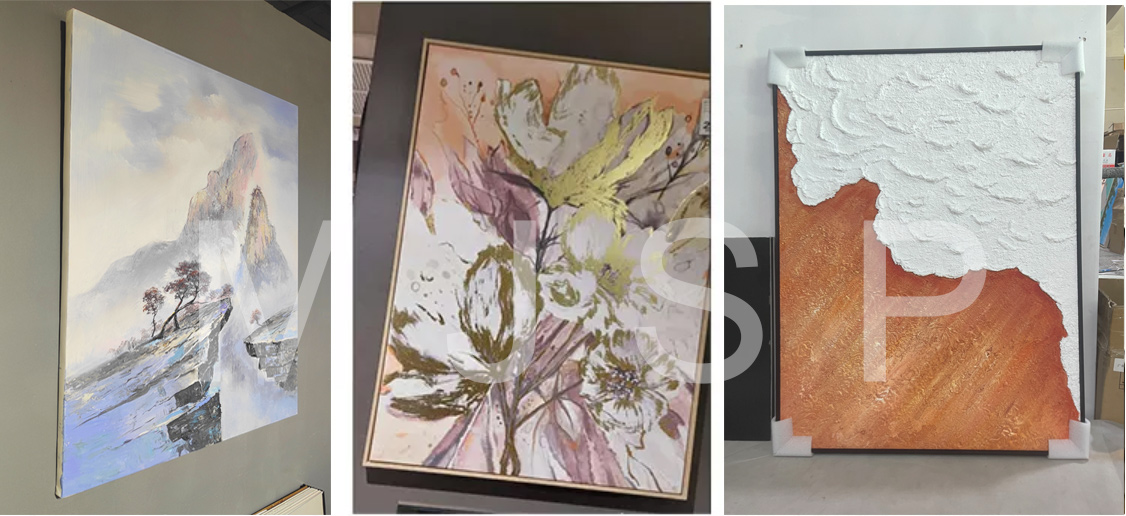 Gold Foil Oil Painting Realist Hand Painted Figure Line Decoration Art for Home Interior Design Frame Yes Original No
