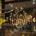Modern Crystal Ceiling Chandelier Lighting Stainless Steel Fireflies Pendant