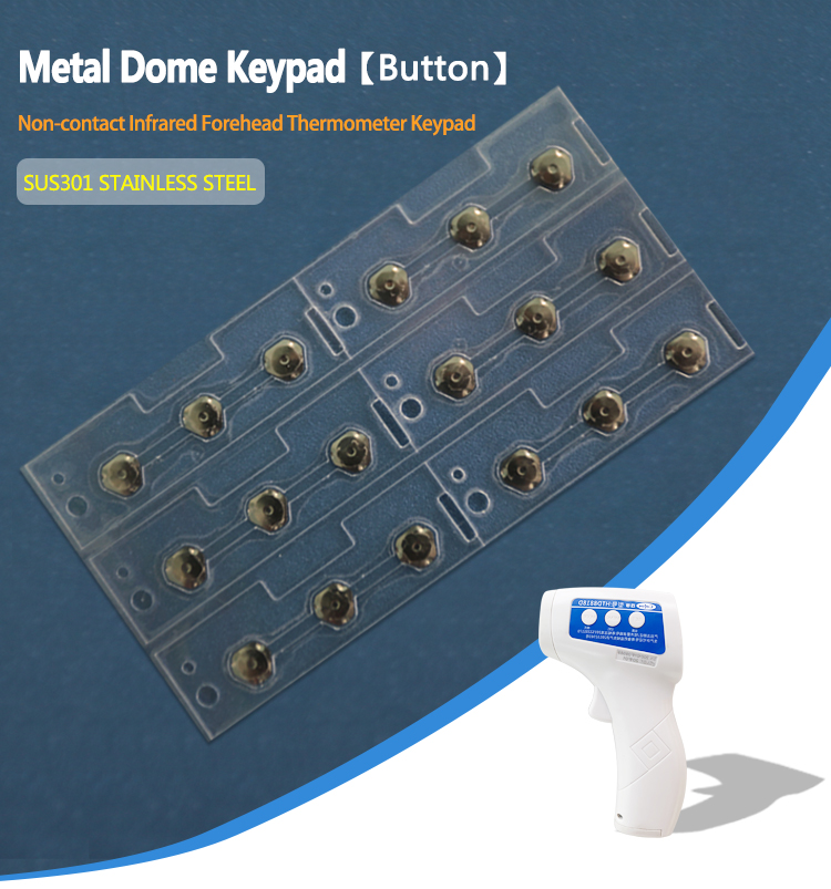 SUS301 OEM Metal Dome Arrays For Non Contact Infrared Forehead Thermometer