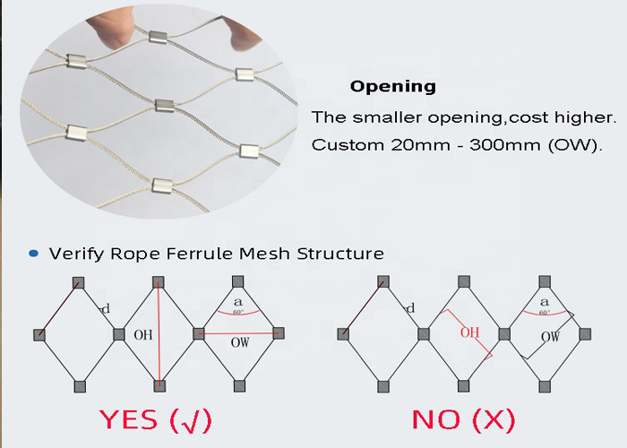 X Tend Bird Aviary Netting 3.0mm Zoo Aviary Netting Ferruled 50mm