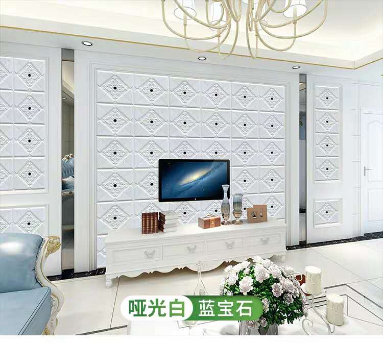 Moistureproof 3D PE Foam Wallpaper 70x77cm 3D PE Foam Wall Sticker