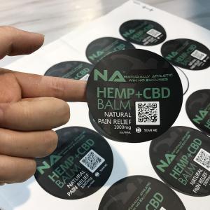 China Adhesive Vinyl Round Waterproof Sticker Printing logo labels wholesale