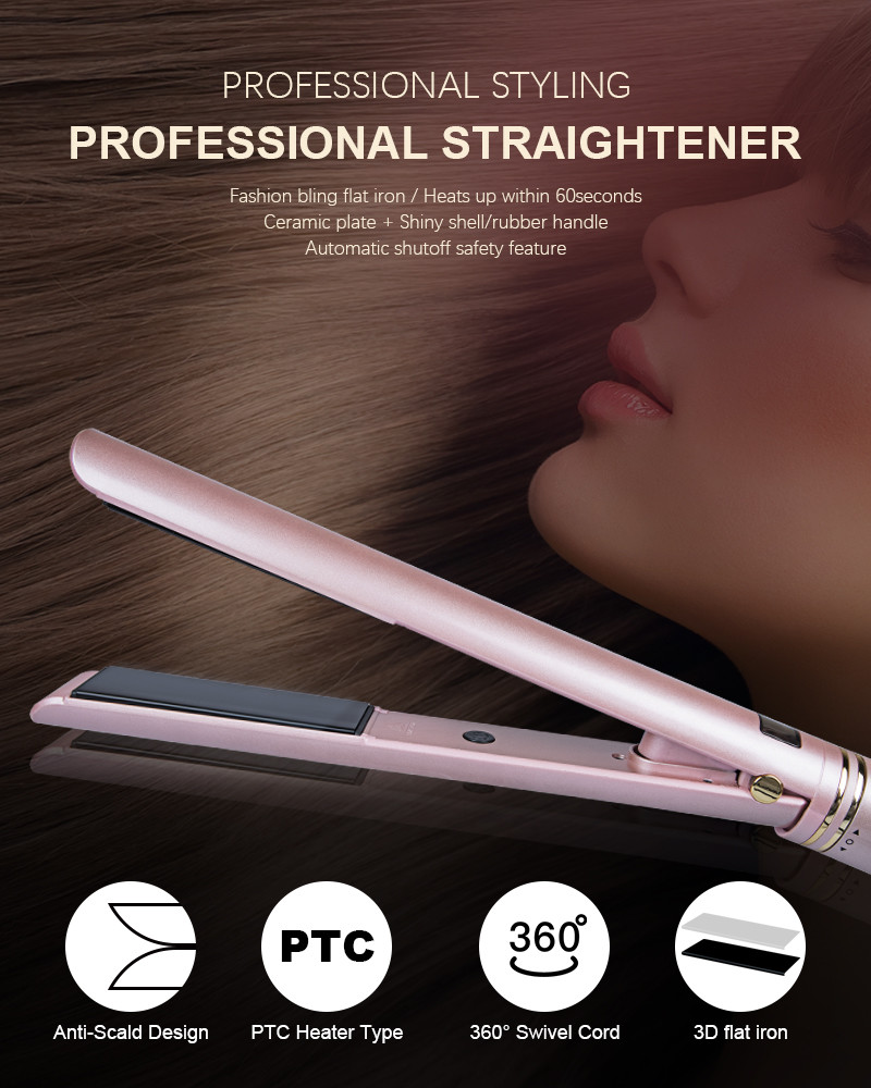 Salon 2 In 1 Hair Straightener And Curler , CE/ROHS Hair Straightening Curling Iron