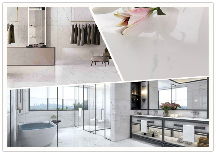 Wear Resistant Marble Look Porcelain Tile 600*1200 Mm Easy Maintenance