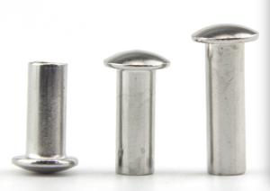China Nickel Plated Brake Lining Rivets , Semi Tubular Hollow End Rivets wholesale