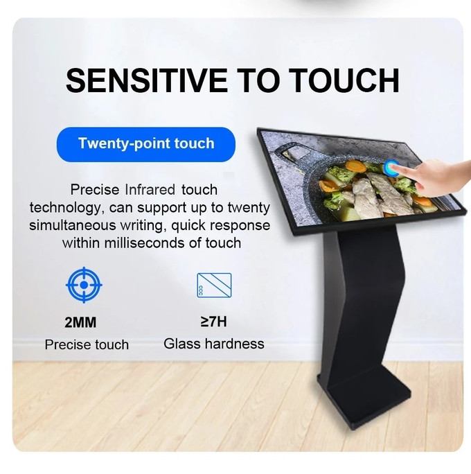 All In One Interactive Self Service Kiosk 21.5 32 43 55 Inch Touch 1920 X 1080