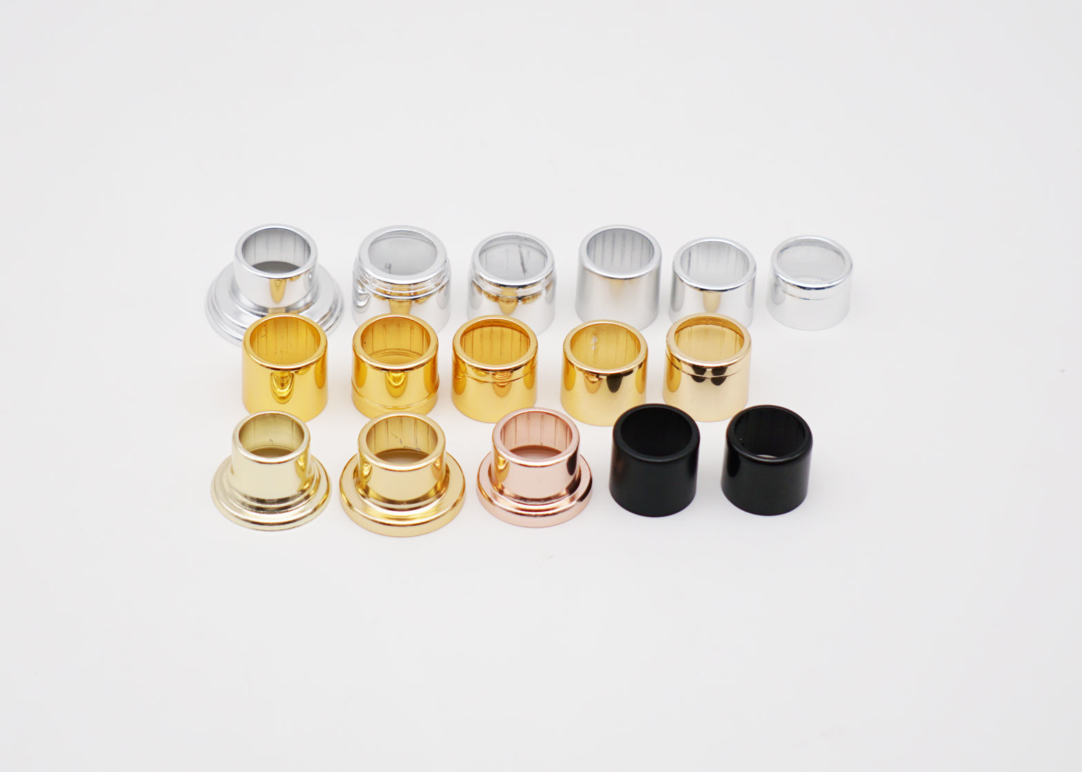 FEA10 Aluminum Cylinder Perfume Bottle Collar Appealing Surface Finish