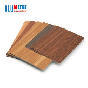 China 0.05mm 6061 Textured Wood Finish Aluminium Composite Panel Plate 5000mm wholesale