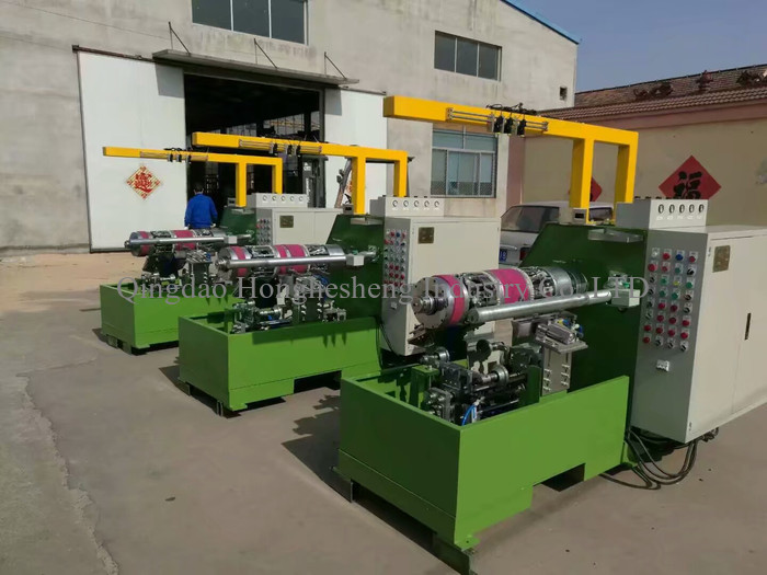 Bicycle Motorcycle Tyre Spring Turn Up Molding Machine 300mm Inner Cloth Roll Dia