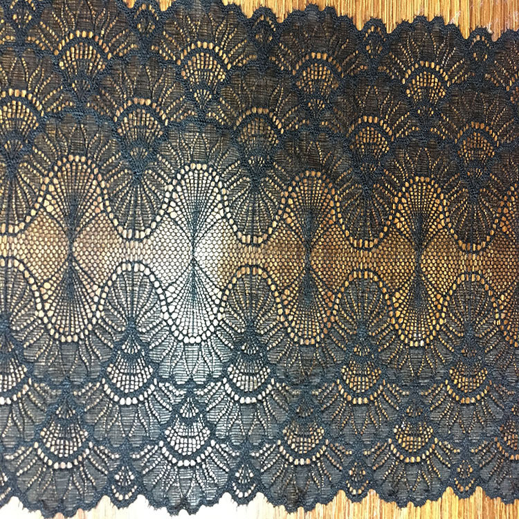 18 CM Wide Underwear Lace Border Strench lace edge in Black color
