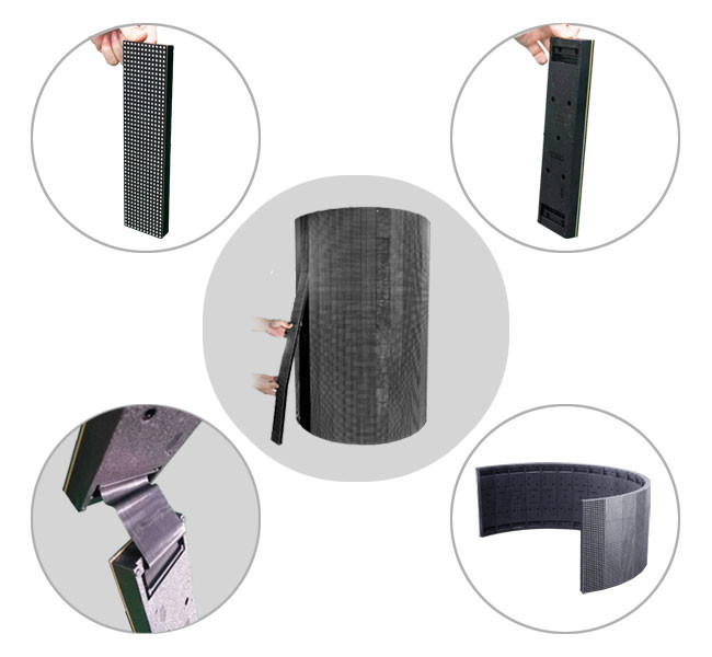 5000 Nits Wavy Shape Curved LED Screen Panels 2Khz Refresh Rate , ISO FCC listed