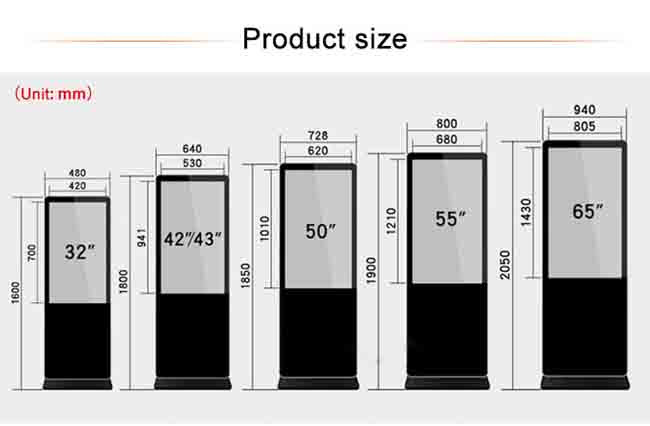 ROHS Certificate 32 Inch Digital Signage Floor Standing Digital Display