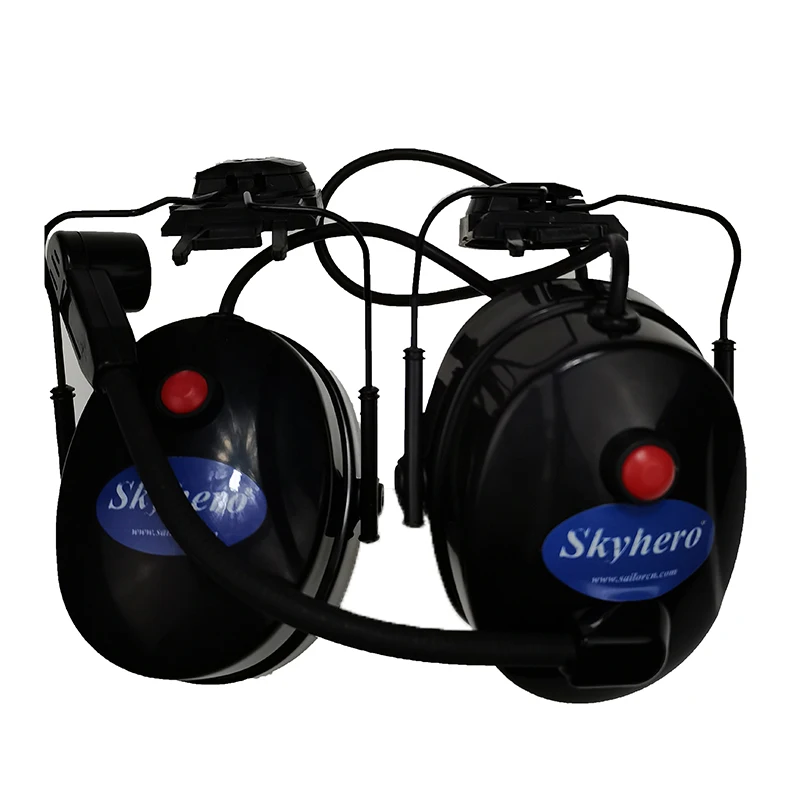 Paramotor helmet headset with Dynamic noise cancelling or electret microphone high noise cancelling