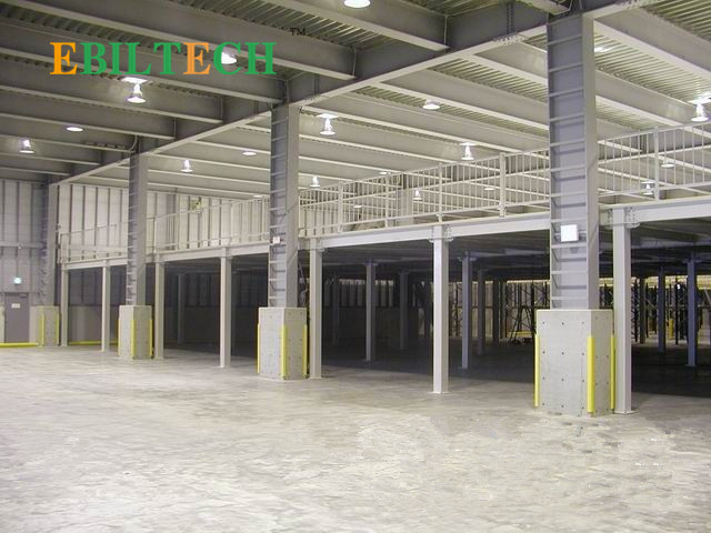500kgs 2000mm Height Steel Platform Industrial Mezzanine Stairs Multi Tier Racking