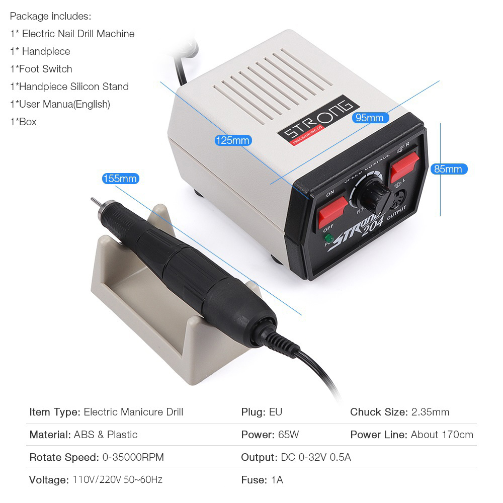 65W Table Top Grinder Polisher Drill With 102L Electric Micro Motor 35000rpm