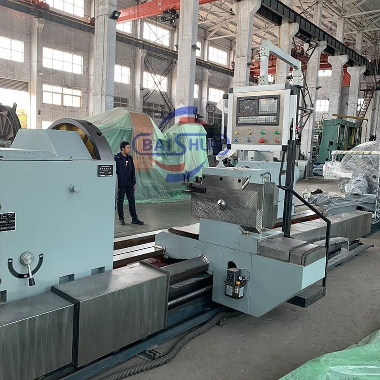 Cnc Roll Turning Lathe Machine Heavy Duty Big Bore Metal Lathe CA8450
