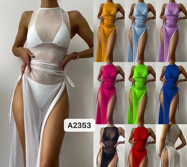 Sexy 3 Piece Bikini Set Strength Abrasion Resistance Three Piece Swimsuit High