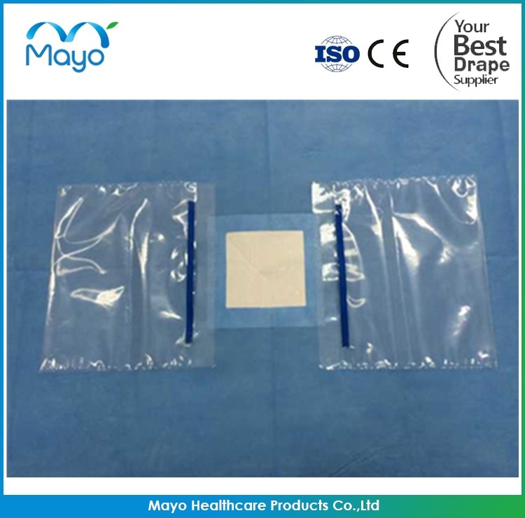 Blue Ophthalmic Drape With Pouch OEM Surgical Eye Drapes For Hospital