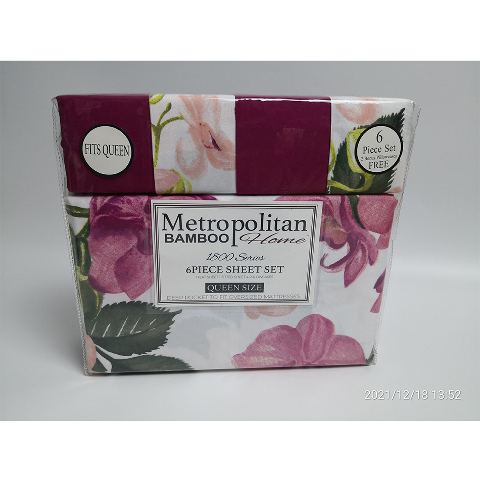 200TC 10 Different Designs 100% Polyester Print Microfiber Fabric Bedding Sheet Set 6pcs