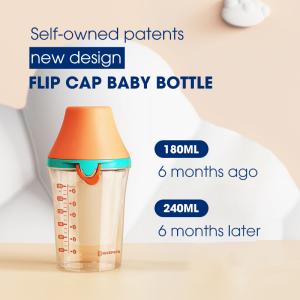 China 150ml PPSU Triangle Flip Cap Baby Bottle Fast Flow Nipple Anti Colic LFGB wholesale