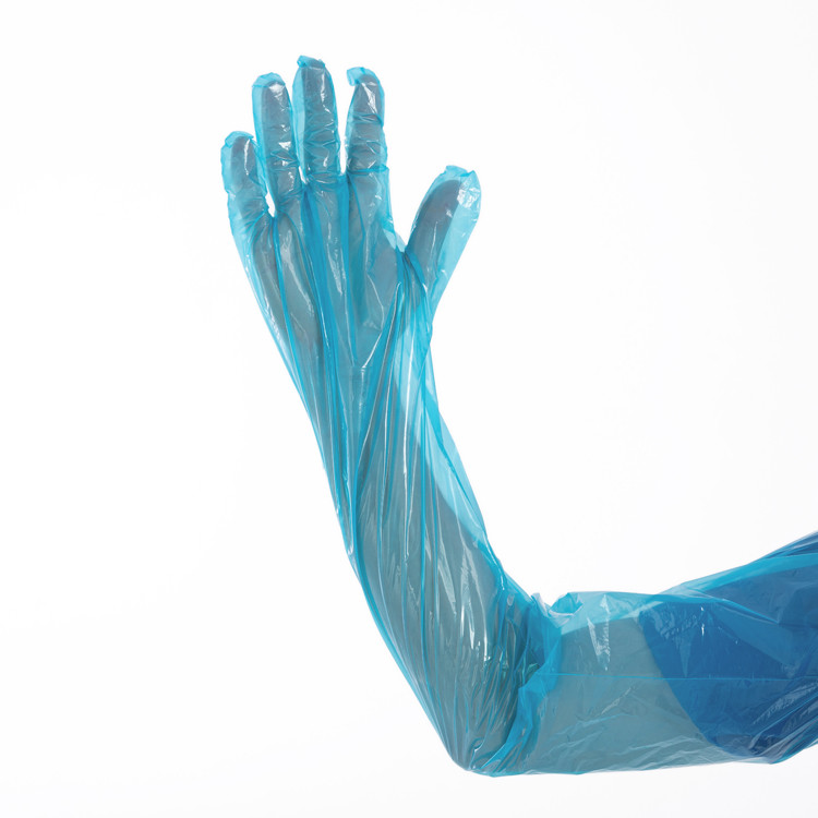30-45 Micron Plastic Long Sleeve Disposable Gloves PE