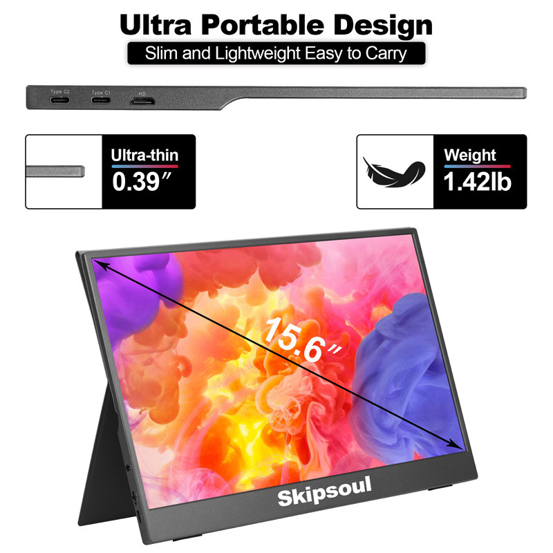 High Quality 16 Inch 1920P Extended Touch Screen Portable Monitors Triple Monitor for Laptop with Stand