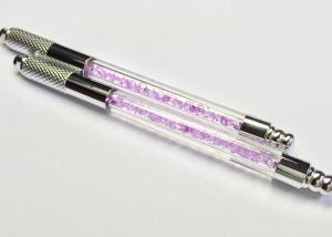 China Purple Crystal Manual Tattoo Pen , Disposale Blade Permanent Makeup Tattoo Manual Pen wholesale