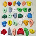 Yellow Red CE Fiberglass Rock Climbing Holds For Professional Climbing Panel