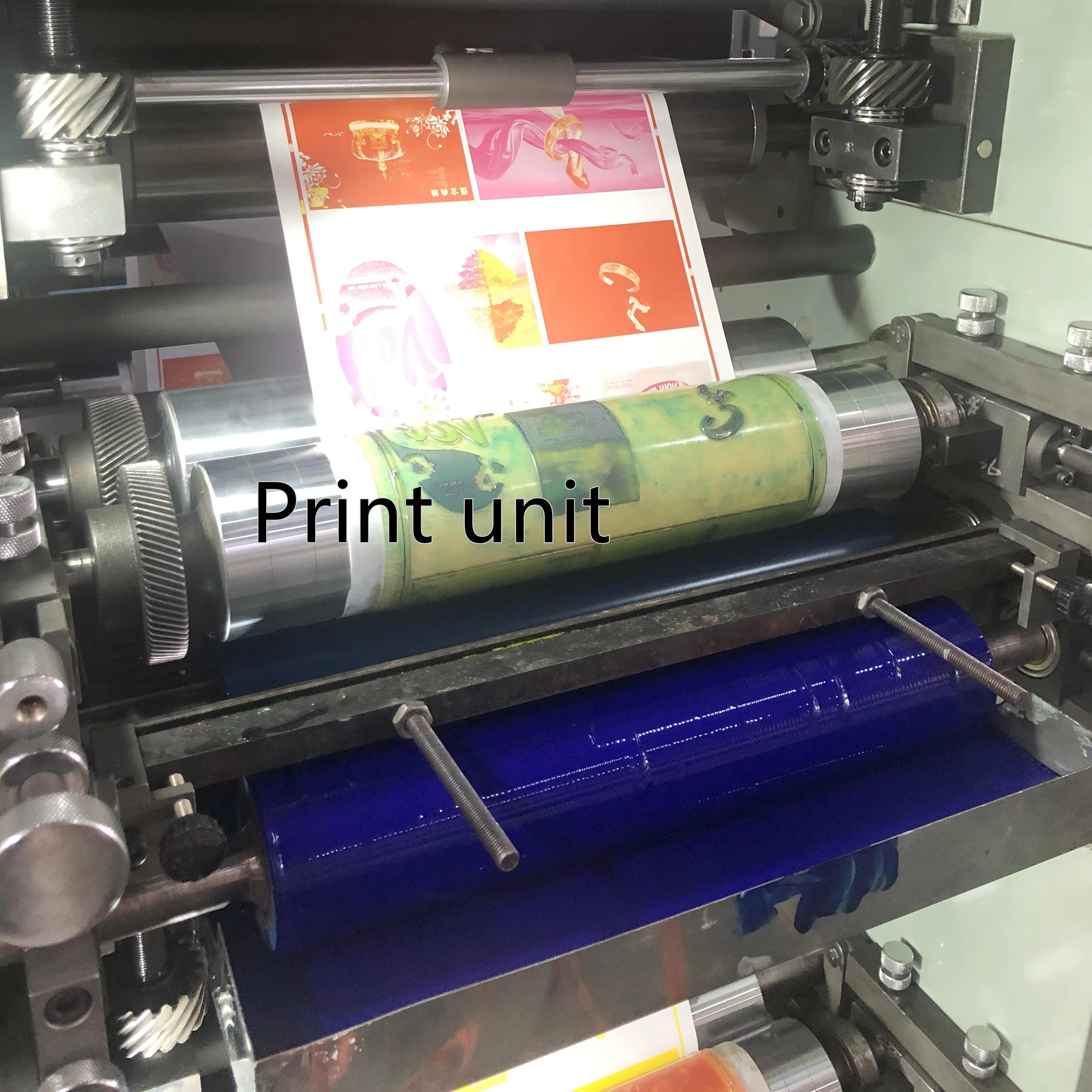 Multi Color Self Adhesive Car Sticker Flexo Label Printing Machine 6 Colour