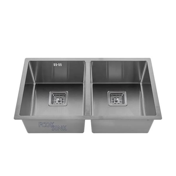 OEM/ODM Factory Handmade 32"x18" Stainless Steel 304 Kitchen Sink Double Bowl