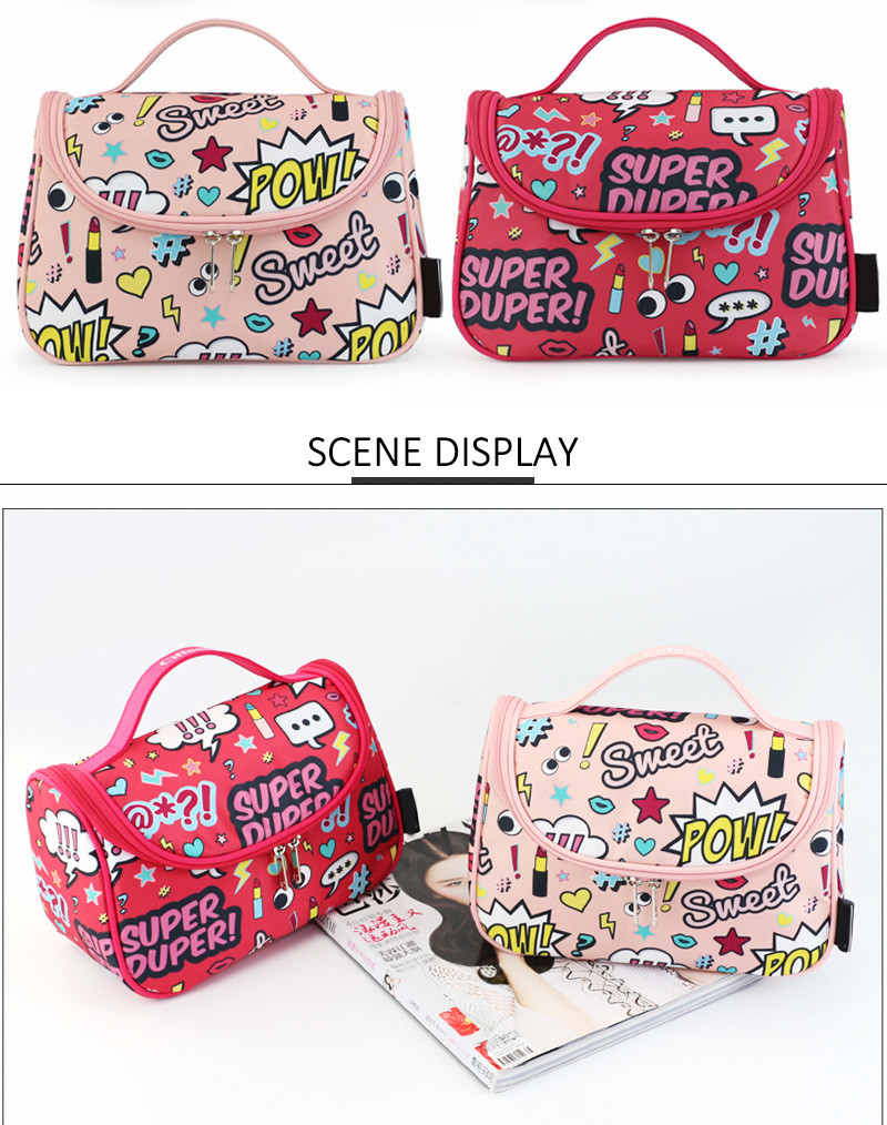 Portable Travel Oxford Waterproof Cosmetic Hanging Bag