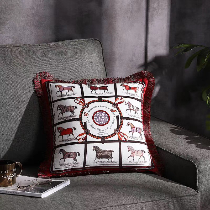 Tassel White Linen Tufted Cushion Cover Woven Couch Sofa Pillow
