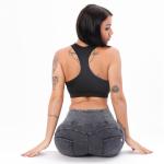 Girls Sexy Thin Booty Lifting Pants , High Waist Denim Leggings