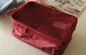 China Red Large Size Travel Packing Organisers Inner Net Pocket Embroidery Printing wholesale