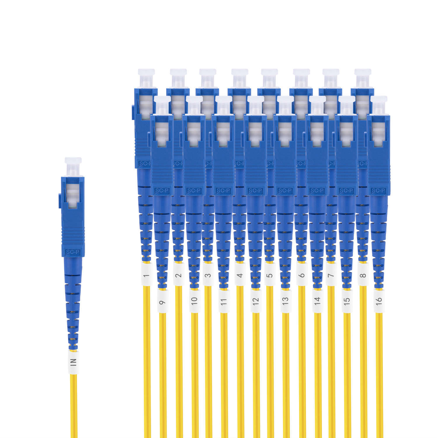 SC / UPC Connector Optical Fiber Splitter , 1x16 ABS Box Fiber Optic PLC Splitter