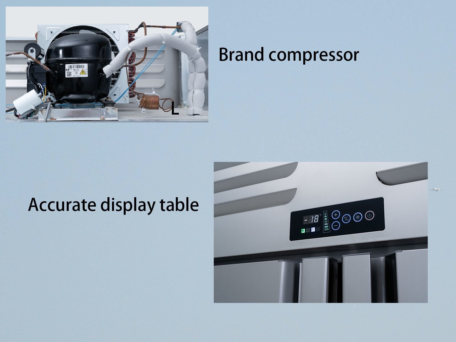 1500L Commercial Kitchen Freezer Energy Efficiency 4 Door Fridge Freezer