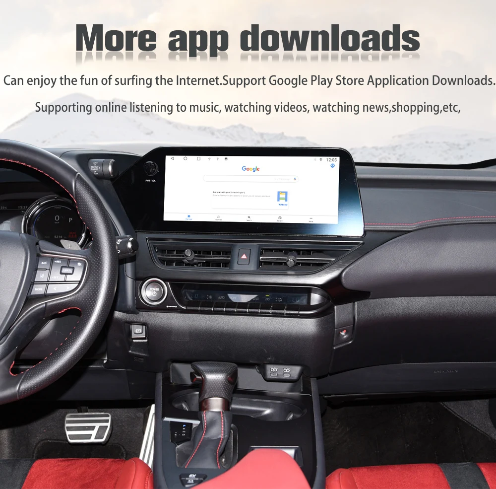 Carplay Car Video interface For LEXUS UX 2019-2021 Android system interface with screen touchpad and 360 AHD(128GB)