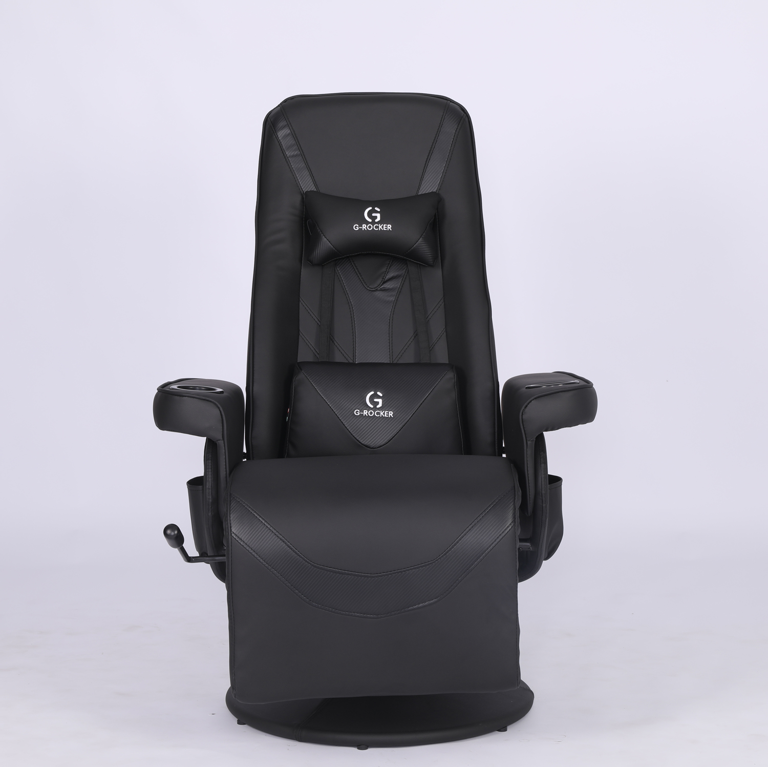 ANJI Directly Ergonomic PU Leather Reclining Gaming Sofa with Cup Holder and Footrest