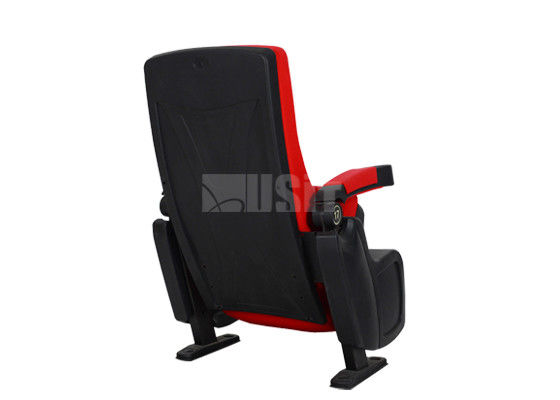 Strong Steel Structure Auditorium Theater Chairs , Media Room Seating Fabric Material