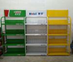 Custom shelving supermarket Car Accessories Display Rack Green Yellow White