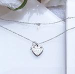 Gold Plated 925 Sterling Silver Neckalce Jewelry Pendant Heart Charm